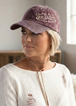 Кепка-бейсболка Von Dutch Korea Von Dutch K-27 54см Бордовый