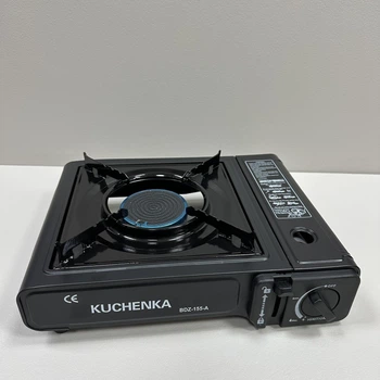 Газова плита керамічний пальник з п'єзопідпалом KUCHENKA BDZ-155-A/1049 з пластиковим кейсом + адаптер під балон
