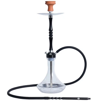 Кальян Monster Hookah MN 04-BK Black Style — алюминиевый кальян с прозрачной стеклянной колбой и диффузором, высота 60 см