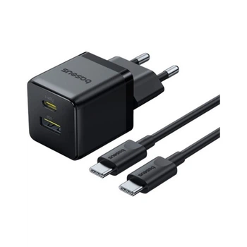 Зарядний пристрій Baseus 1xUSB-C 30W + 1xUSB + cable USB-C to USB-C 60W 1.0m (P1011160A113-01) Baseus P1011160A113-01 925817