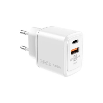 Зарядное устройство Intaleo 30W GAN USB-C PD+USB-A QC 3.0 white (1283126578274) Intaleo 1283126578274 925423