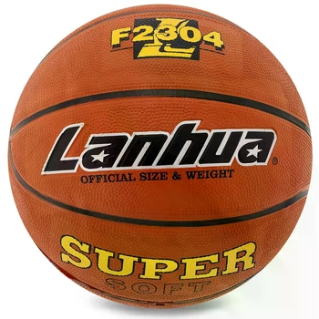 Мяч баскетбольный резиновый для школы и спортзала LANHUA Super soft мяч для активного отдыха уличного баскетбола игры на площадке улицы оранжевый универсальный для взрослых и детей профессиональный дизайн размер 7