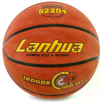 М'яч баскетбольний гумовий для школи та спортзалу LANHUA Super soft Indoor м'яч для активного відпочинку вуличного баскетболу гри на майданчику вулиці помаранчевий універсальний для жінок та підлітків професійний дизайн розмір 6