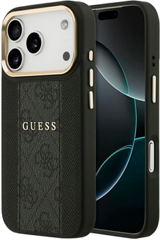 Etui Guess 4G Stripe MagSafe do Apple iPhone 17 Pro Max Black (3666339520342)