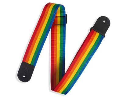 Ремень для гитары LEVY'S M8POLY-RNB Single Tone Solid Colored Poly Series (Rainbow)