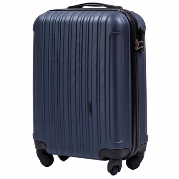 Дорожный пластиковый чемодан Wings 2011 Flamingo мини (XS) ручная кладь, на 4 колесах 51х33х19 см синяя