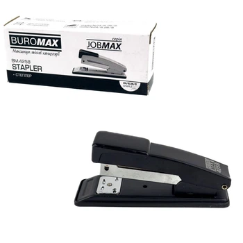 Степлер канцелярский №24/6 26/6 BUROMAX ВМ4258-01 черный