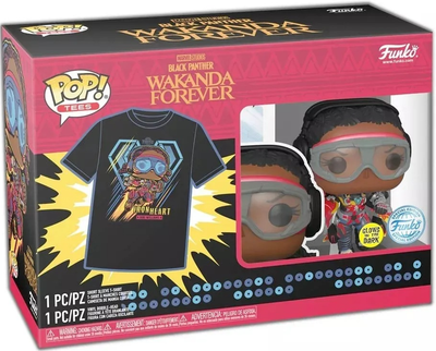 Набір Funko Pop! Black Panther Ironheart фігурка та футболка 70382 (889698703826)
