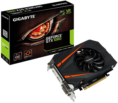 Видеокарта GeForce GTX 1060 3GB Gigabyte Mini ITX OC (GV-N1060IXOC-3GD) Б/У