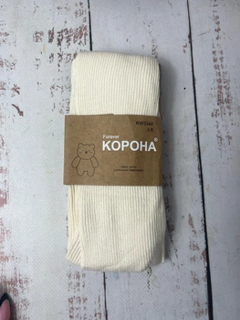Колготки бавовняні дитячі Корона 116-128р Бежевий (1231-2)