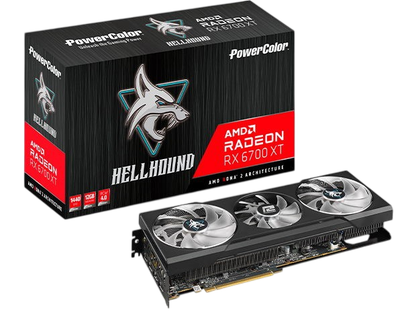 Відеокарта AMD Radeon RX 6700 XT 12GB PowerColor Hellhound (AXRX 6700XT 12GBD6-3DHL) Б/В