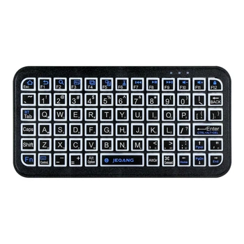 Мини-клавиатура беспроводная JEQANG JB-512 Bluetooth V5.2 и технология GFSK (RGB) подключения и совместимость с операционных систем (Windows, Android, iOS) ёмкостью 300mAh Black