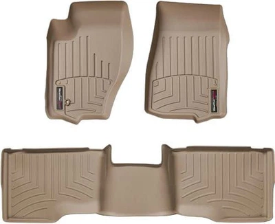 Килимки Weathertech Beige для Jeep Grand Cherokee (mkIII)(WK) 2004-2010 / Commander (XK) 2005-2010 (1-2 ряд) (WT 450131-450132)