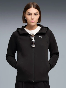 Толстовка на молнии женская Puma Evostripe Full-Zip Hoodie Dk 69189801 S Black (4069161987113)