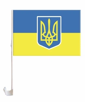 Флаг на боковое стекло авто 30 х 45см Желто-синий Unison (781011)