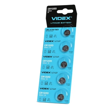 Батарейка литиевая Videx CR1220 5шт BLISTER CARD 23429