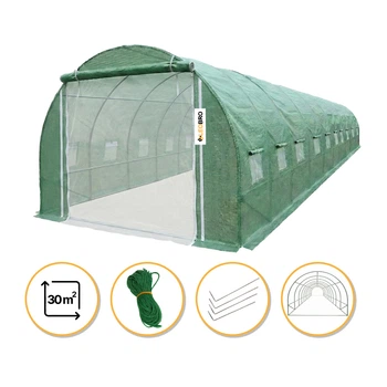 Усиленная теплица парник LEOBRO для сада Garden 30м2 Green Mosquito Door (LB-G127-GRN)