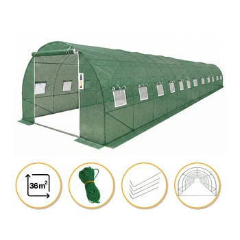 Усиленная садовая теплица LEOBRO Garden 36м2 Green (LB-G128-GRN)