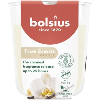 TRUE SCENTS Свічка в склі 8х7.3см аромат Ваніль (BOL-930375)