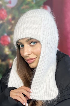 Шапка-ушанка женская Камала 4725 Braxton белый 55-59р