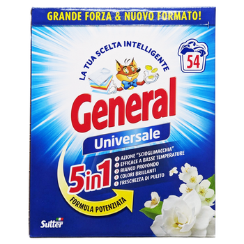 Пральний порошок універсальний GENERAL fustone lavatrice 54 mis kg 2,97