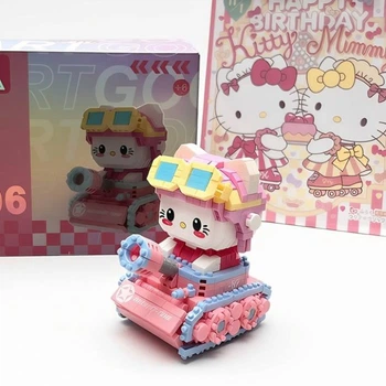 Конструктор (782 Деталей) из мини-блоков Hello Kitty (Хелоу Кити) на танке