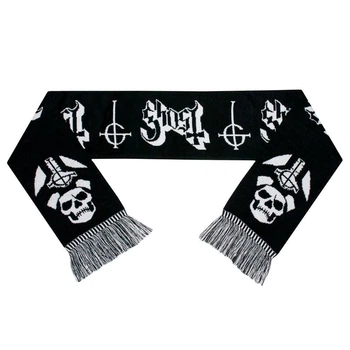 Шарф Talisman Ghost (logo and Papa Emeritus skulls) Черный (SHS46)