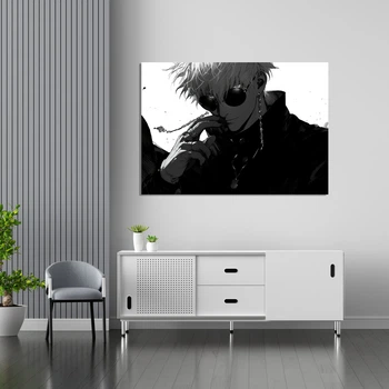 Плакат-постер с принтом Кавун Jujutsu Kaisen Магическая битва Satoru Gojo Сатору Годжо в очках A4 ПЛ000781(A4)