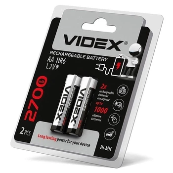 Акумуляторна батарейка Videx AA HR6 2700mAh 2 шт