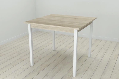 Стіл кухонний Ferrum-decor Дієго 75x80x80 Білий ДСП Сонома 16мм (DIE0039)