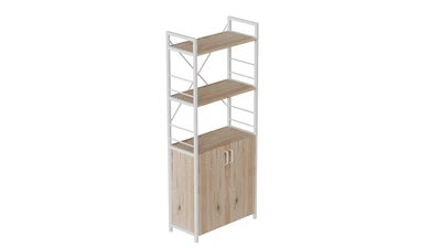 Этажерка 3/60 Ferrum-decor Серии Конект с тумбой 144x60x28 Белый ДСП Дуб Сан-Марино (FD1029)