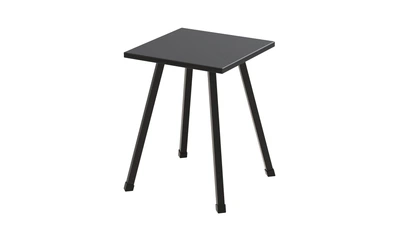 Табурет кухонный Ferrum-decor 430x320x320 Черный металл ДСП Сосна Кембра 16 мм (TAB003)