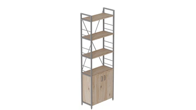Этажерка 4/60 Ferrum-decor Серии Конект с тумбой 179x60x28 Серый ДСП Дуб Сан-Марино (FD1078)