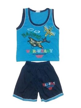 Костюм для мальчика майка и шорты Mammy Baby 98 см Синий (ю276)