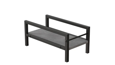 Підставка для системного блоку Ferrum-decor Нікі 21x24x45 Чорний ДСП Бетон 16мм (NIK0007)