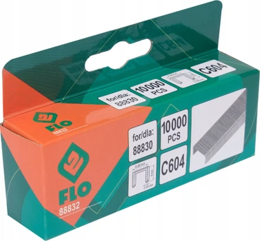 Скоби для підв'язувального степлера FLO 6х4 мм 10000 шт. (88832)