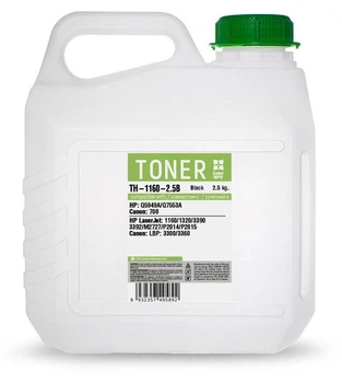 Тонер HP LJ 1160/1320/2015/3390/3392, Canon LBP-3300/3360, 2,5 кг, ColorWay (TH-1160-2.5B)
