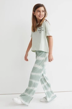 Штани H&M 1035864 152см блакитний розводи