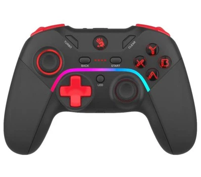 Геймпад Bloody GPW70, Black/Red, бездротовий (USB 2.4GHz), для ПК / PS3 / Switch / Android, подвійна вібрація, 600 mAh
