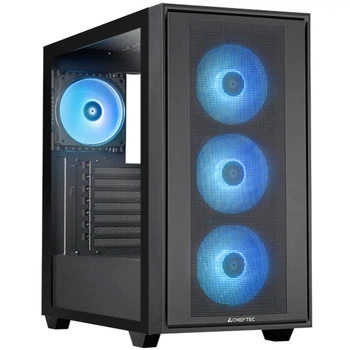 Корпус Chieftec HUNTER 3 GS-03B-OP E-ATX без блока живлення USB-C 4×120 мм A-RGB (892DC1E08E3B)