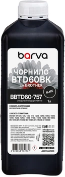Чернила Barva для Brother BTD60BK Special Water Soluble 1 л Black (BBTD60-757)