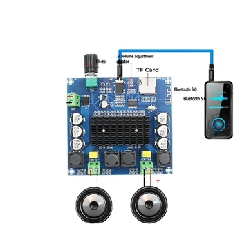 Усилитель звука D-класса XH-A105 TDA7498 2 х 100 Вт MicroSD Bluetooth 5.0