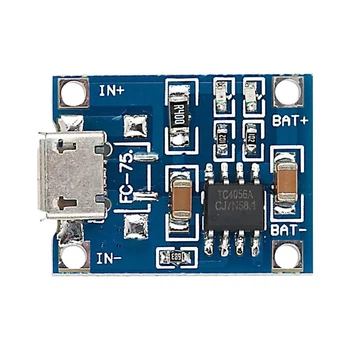 Контроллер заряда TP4056 Micro USB для Li-ion аккумуляторов 1000мА Без защиты