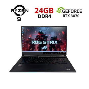 Ігровий ноутбук Б-класу Asus ROG Strix SCAR 17 G731QR / 17,3" (1920x1080) IPS / AMD Ryzen 9 5900HX (8 (16) ядер по 3,3 - 4,6 ГГц) / 24 ГБ DDR4 / 1000 ГБ SSD / nVidia GeForce RTX 3070, 8 ГБ GDDR6, 256-біт б/в