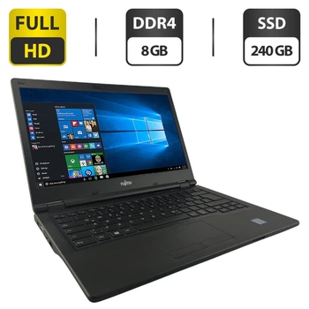 Ноутбук Fujitsu LifeBook E548 / 14" (1920x1080) IPS / Intel Core i5-7200U (2 (4) ядра по 2.5 - 3.1 GHz) / 8 GB DDR4 / 240 GB SSD / Intel HD Graphics 620 / WebCam б/у