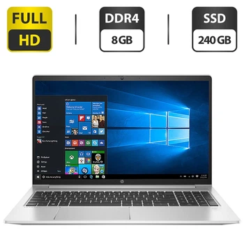 Ноутбук HP ProBook 455 G8 / 15.6" (1920x1080) IPS / AMD Ryzen 3 5400U (4 (8) ядра по 2.6 - 4.0 GHz) / 8 GB DDR4 / 240 GB SSD / AMD Radeon Vega 6 Graphics / WebCam б/у