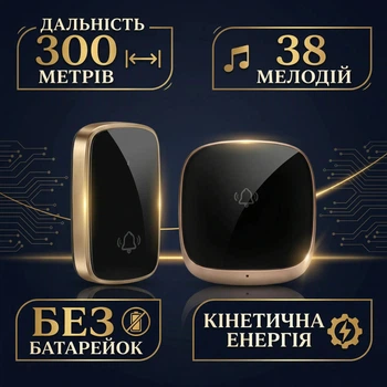 Дверний дзвінок бездротовий Dorbell Db25 gold