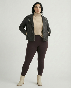 Женские трикотажные повседневные лосины Akta Casual Queen Plus Size (3XL – 5XL), коричневые, размер 3XL ( 1070_3XL )