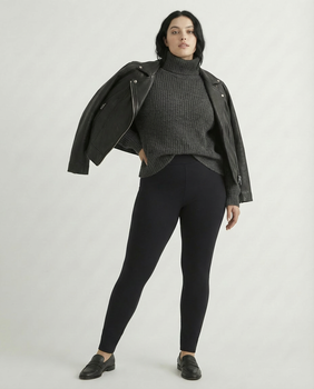 Женские трикотажные повседневные лосины Akta Casual Queen Plus Size (3XL – 5XL), чёрные, размер 3XL ( 1069_3XL )