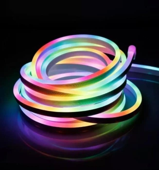 Светодидиодная неоновая лента 5 метров USB LED Neon Rope Light, подсветка с Bluetooth управление с пульта и телефона